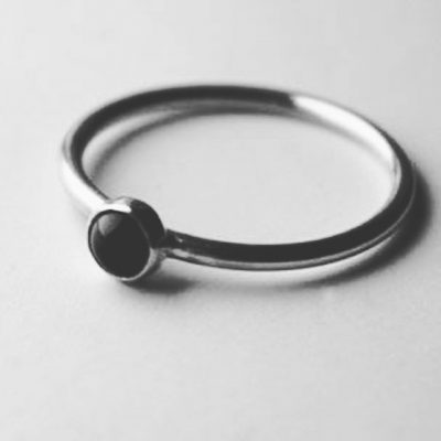 Onyx necklace and ring set