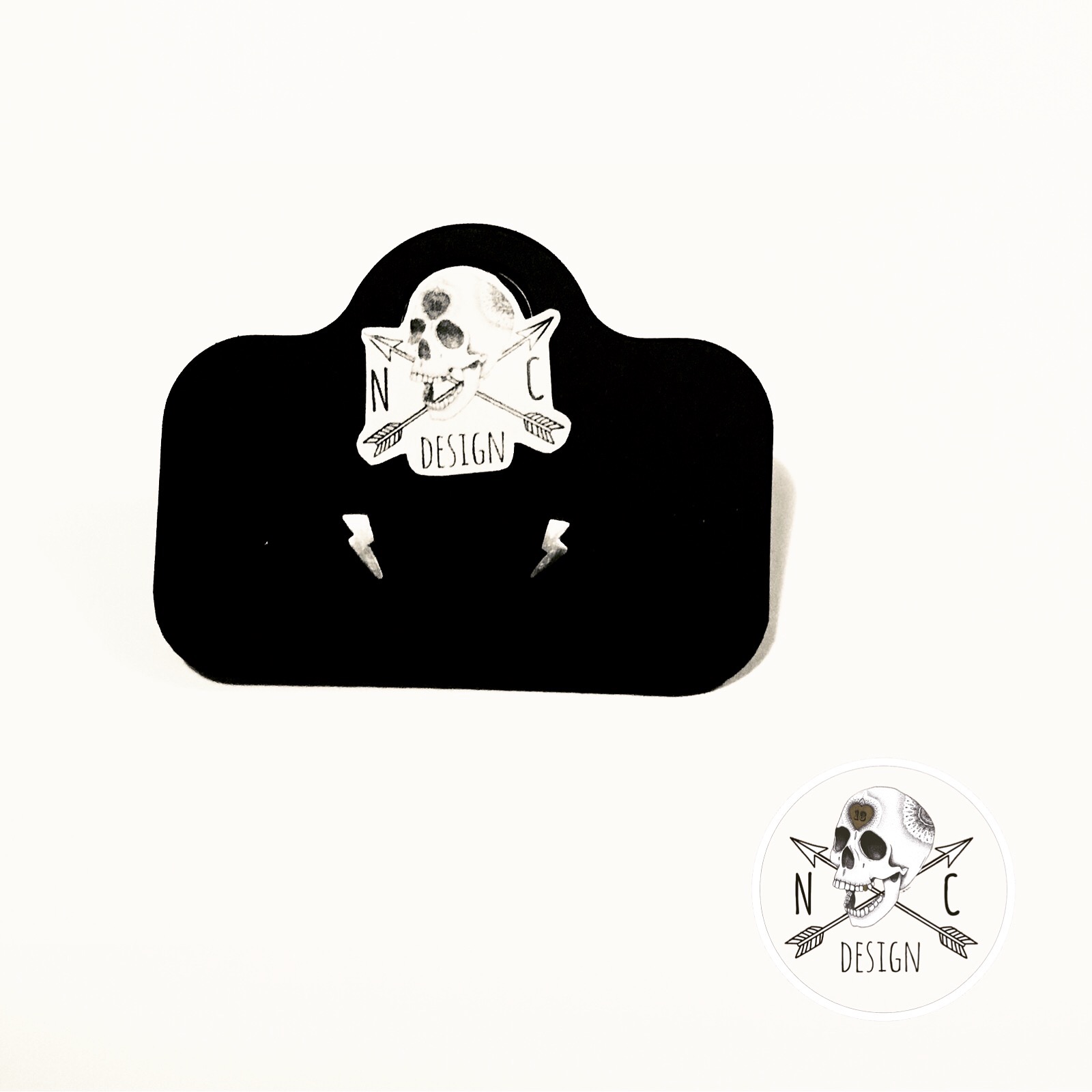 tiny lightning studs